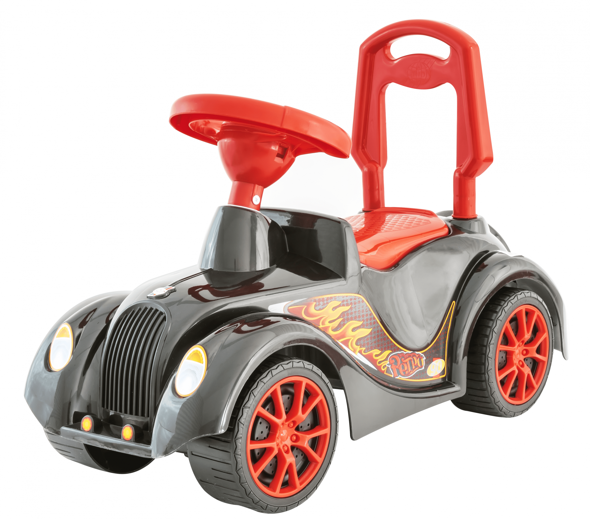 Ретро кола за прохождане с отваряща се седалка, до 30кг, 4 цвята, 68х27х28см, ORION, Украйна