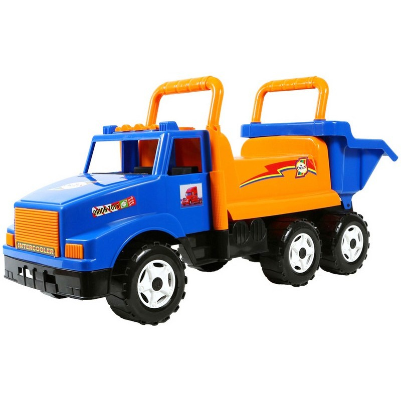 ГОЛЯМ камион за прохождане със подвижен кош за товарене, 2 цвята, 81х29х39см, ORION, Украйна