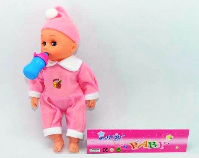 Бебе с шише, Издава 6 звука, два цвята