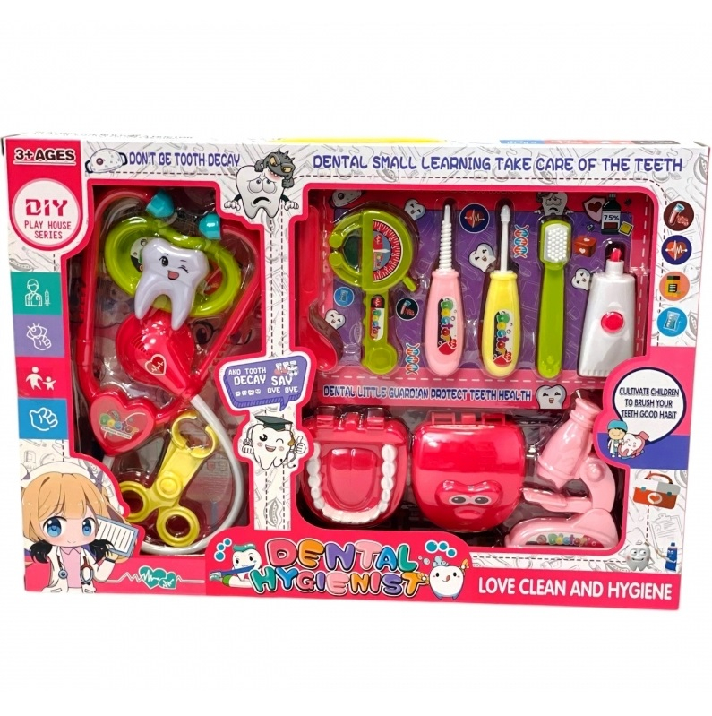 Зъболекарски комплект с много инструменти, два цвята