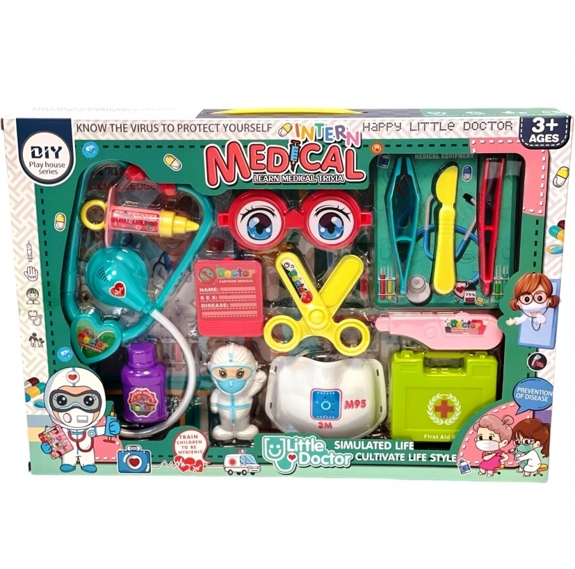 Докторски комплект с маска и много инструменти