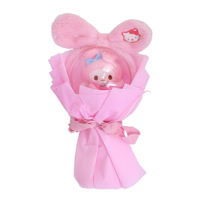 Букет My Melody с диадема, 40 см x14 см, Розов