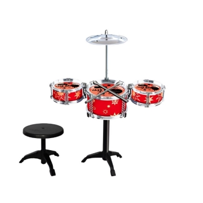 Комплект 3бр Барабани на стойка със столче, Червени
