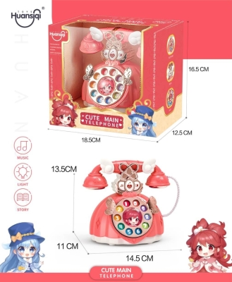 Ретро телефон с шайба + Звук и Светлина