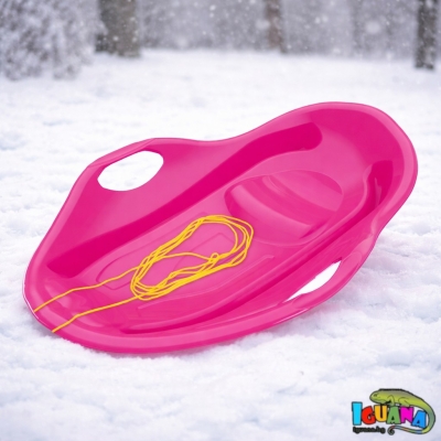 Шейна Ергономична с Отвори за Захват и Въже за Теглене Розова 85×57×15 см до 75 кг