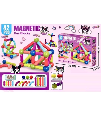 Магнитен Конструктор Пръчки 42 Части Куроми, Kuromi