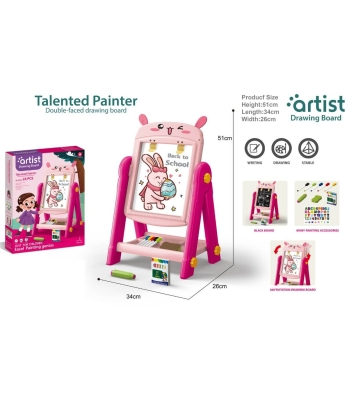 Голяма Магнитна Дъска на Стойка Зайче