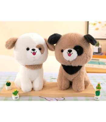 ПЛЮШЕНО КУЧЕ С ФИШУ 23 СМ 2 ЦВЯТА : Цвят - Кафяв