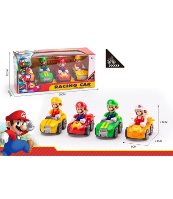 Комплект 4 колички Супер Марио, Super Mario