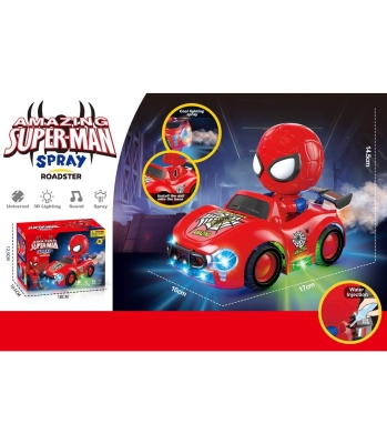 Музикална Кола с Фигура Спайдър мен, Spider-Man + Пушек