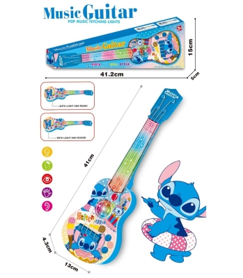 Китара 41см със Звук и Светлинца, Стич, Stitch