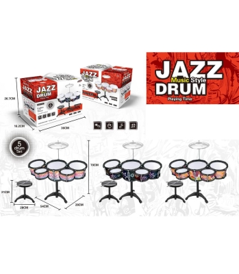 Голям Комплект Барабани 5 бр. със Стол