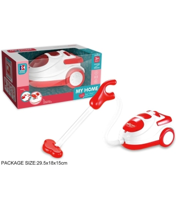 Прахосмукачка Червена My Home с Засмукване, Звук и Светлина