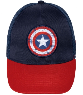 ЮНОШЕСКА ШАПКА С КОЗИРКА И МРЕЖА CAPTAIN AMERICA 56/58