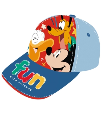 ДЕТСКА ШАПКА С КОЗИРКА MICKEY MOUSE 2 ВИДА 48/51 : Цвят - Тъмносин