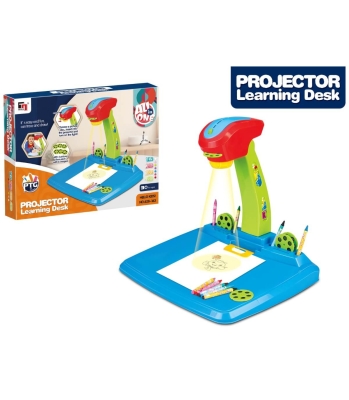 Дъска за Рисуване с Проектор, 36 прожекции, Стикери и Пастели