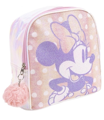 Раница за Детска Градина с Брокат Мини Маус Minnie с 1 Отделение и Ключодържател