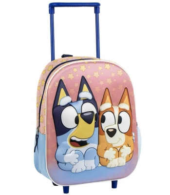 Детска Раница 3D С Колелца Блуи Bluey