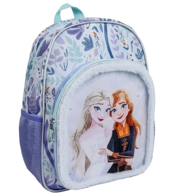 Ученическа Раница с пух, голям и малък джоб Frozen, Замръзналото кралство