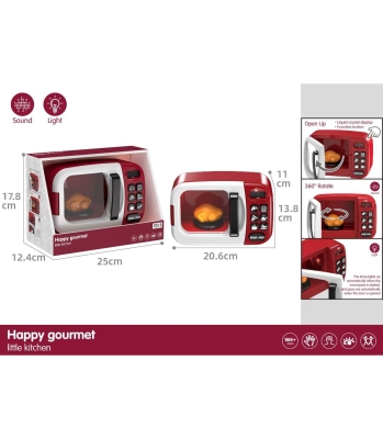 Микровълнова с въртящо се пиле, Дисплей и функционални бутони, Звук и Светлина