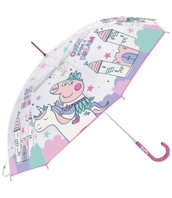 Детски Чадър Механичен EVA Прозрачен Пепа Пиг Peppa Pig