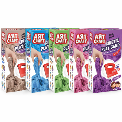 Пясък за Моделиране Магически и Несъхнещ 500 г с Инструмент – 5 Цвята, DEDE