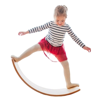 Дървена Дъска за Баланс – Безопасна Играчка за Деца, 82x30x15 см