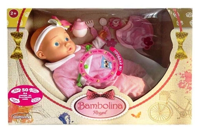 BAMBOLINA Кукла с комплект за хранене 42см