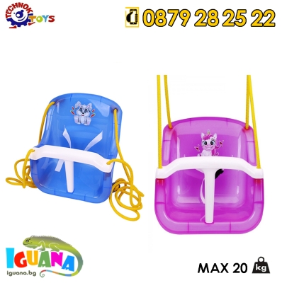 Люлка с повдигаща се предна част, блестящи частици, два цвята, 35х26х16см