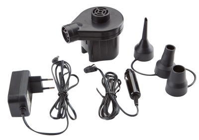 Електрическа помпа 12V/220V с 3 накрайника за надуваеми лодки, дюшеци, басейни, матраци AC/DC