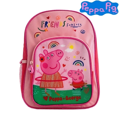 Раница за детска градина с голям и малък джоб Пепа Пиг, Peppa Pig Peppa + George
