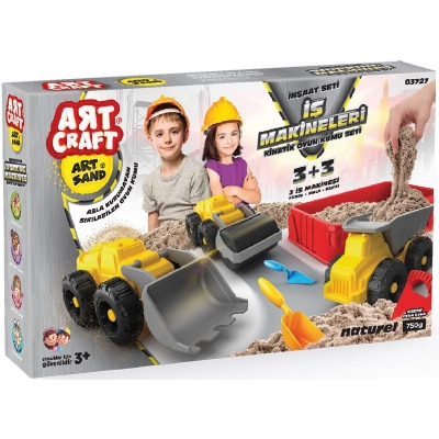 Магически Несъхнещ Пясък със Строителни Машини и Формички с Кутия DEDE