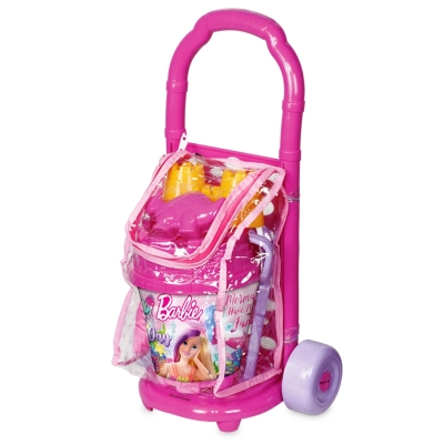 Комплект плажно куфарче на колелца с аксесоари на Барби / Barbie, 31х21х57см, DEDE