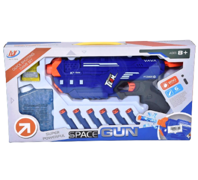 2в1 Пистолет с 6 меки стрели и 800 водни бомби SPACE GUN