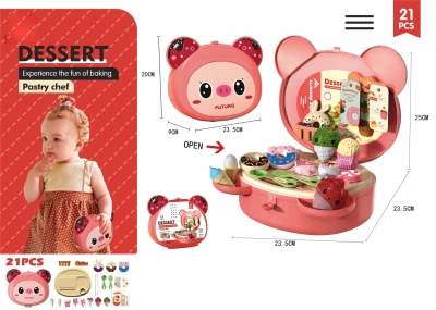 Комплект десерти и аксесоари в чантичка мече, 21 части