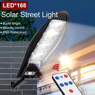 Соларна LED лампа, със стойкa и дистанционно, DRAGON, 1200W
