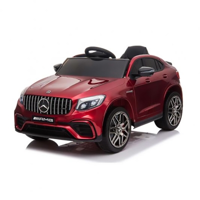 Акумулаторен джип Mercedes GLC 63S AMG Червен Металик, 12V с меки гуми и отварящи се врати | Iguana.bg