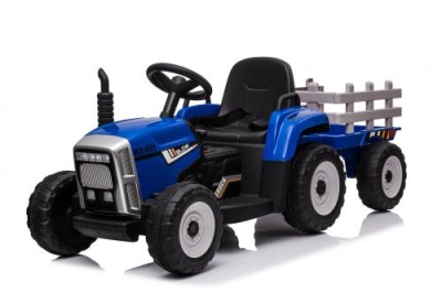 Акумулаторен трактор Farmer Син 12V с ремарке | Iguana.bg