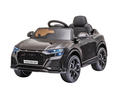 Акумулаторен джип Audi RS Q8 12V Лицензиран, Черен металик и кожена седалка | Iguana.bg