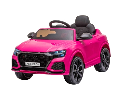 Акумулаторен джип Audi RS Q8 12V Лицензиран, Розов металик и кожена седалка | Iguana.bg