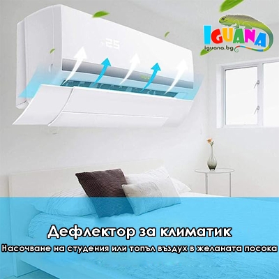 Дефлектор за климатик с дупки, телескопичен, от 52 до 92см - Iguana.bg