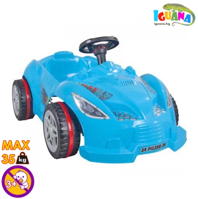 Детска кола с педали Speedy, Синя, за деца на 3 години и до 35кг | Iguana.bg