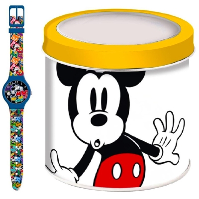 Часовник Disney Mickey Mouse, Мики Маус със силиконова каишка в метална кутия