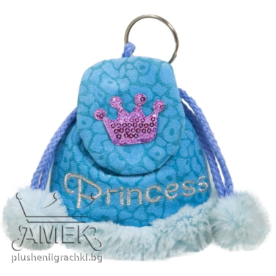 Торбичка - Ключодържател "Princess" Син 12 см