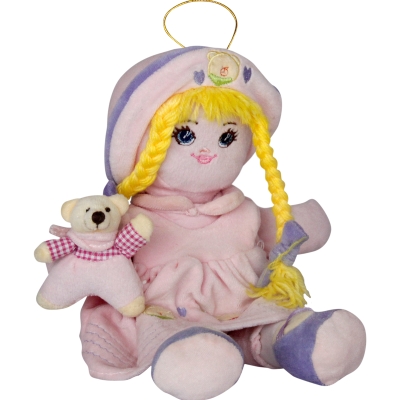 Мека кукла с мече 20х32 см