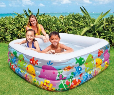 Надуваем басейн INTEX, Морски аквариум, 159х159х50см, 57471NP
