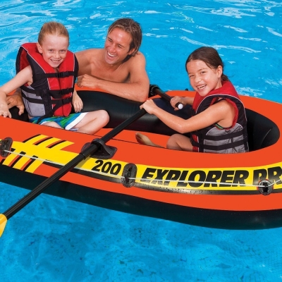 Надуваема едноместна лодка до 120кг, INTEX EXPLORER PRO 200