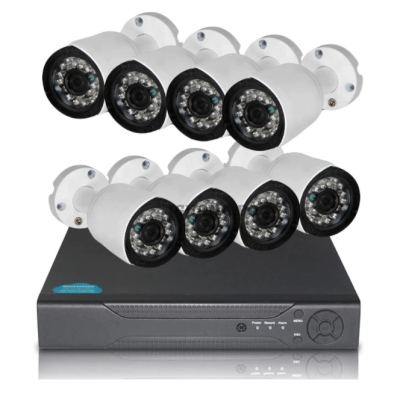Комплект за видеонаблюдение - 8 канален DVR с 8 камери връзка с интернет и 3G