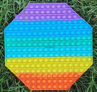 Антистрес играчка Шарен Шестограм  Попит, Fidget Toys Popit,фиджет, Pop it fidget ГОЛЯМ 29Х29