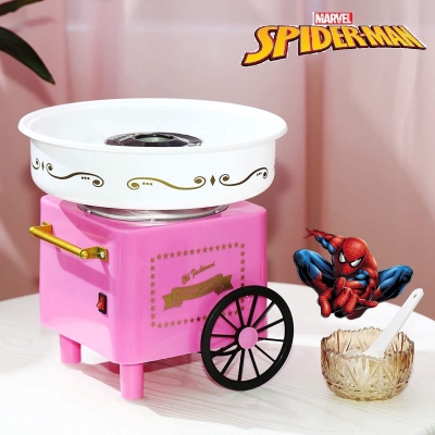Машина за захарен памук, розова, 520W РЕТРО ДИЗАЙН, Спайдермен Spiderman